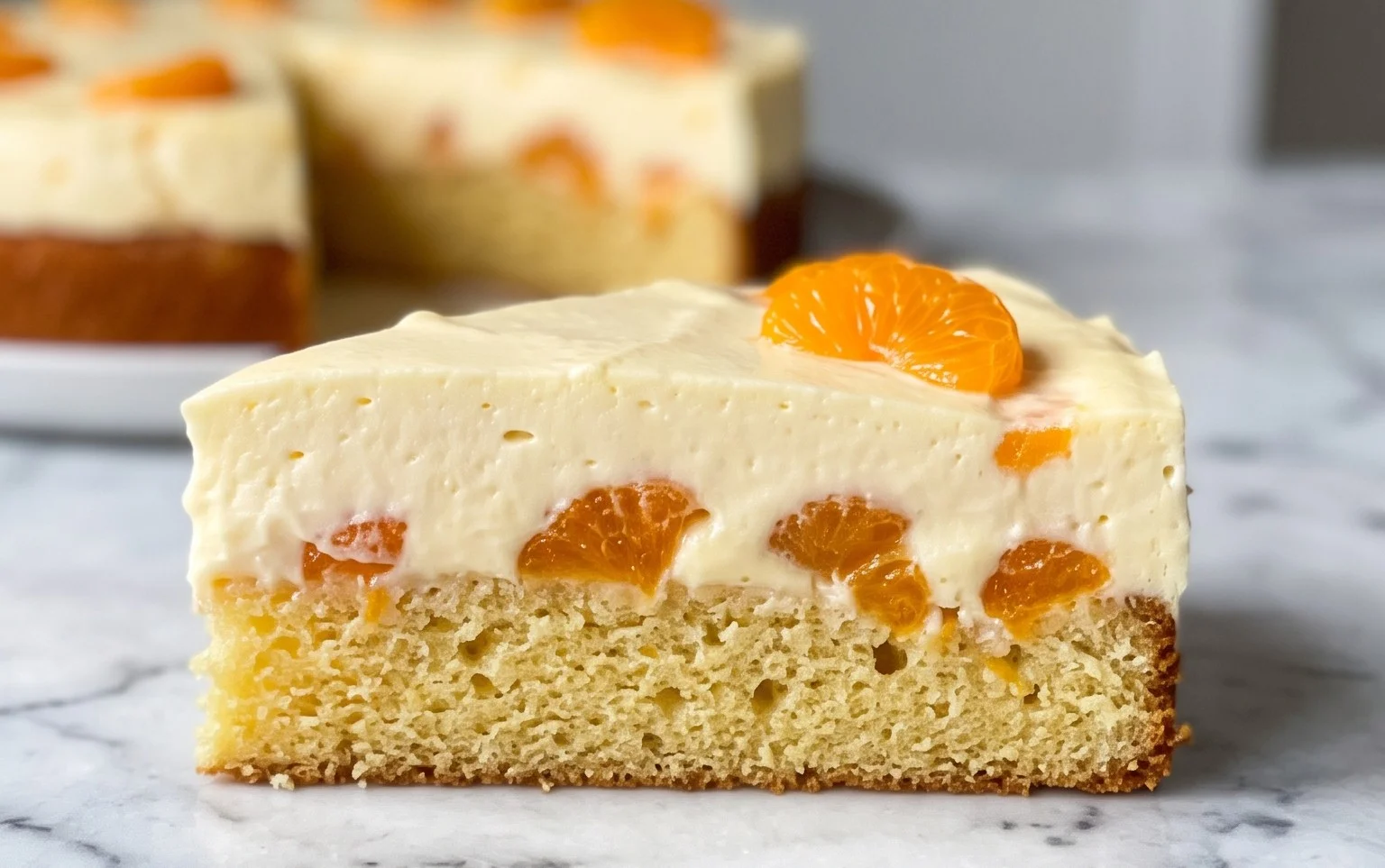 Fantakuchen mit Schmand: Cremig, lecker, fruchtig.