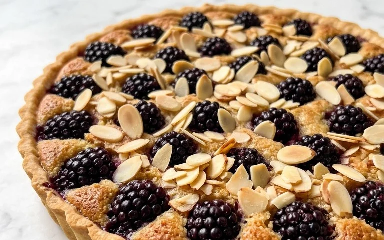 Brombeertarte mit Mandeln: Sommerlicher Genuss